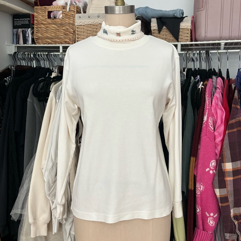 Comfy Embroidered Turtleneck